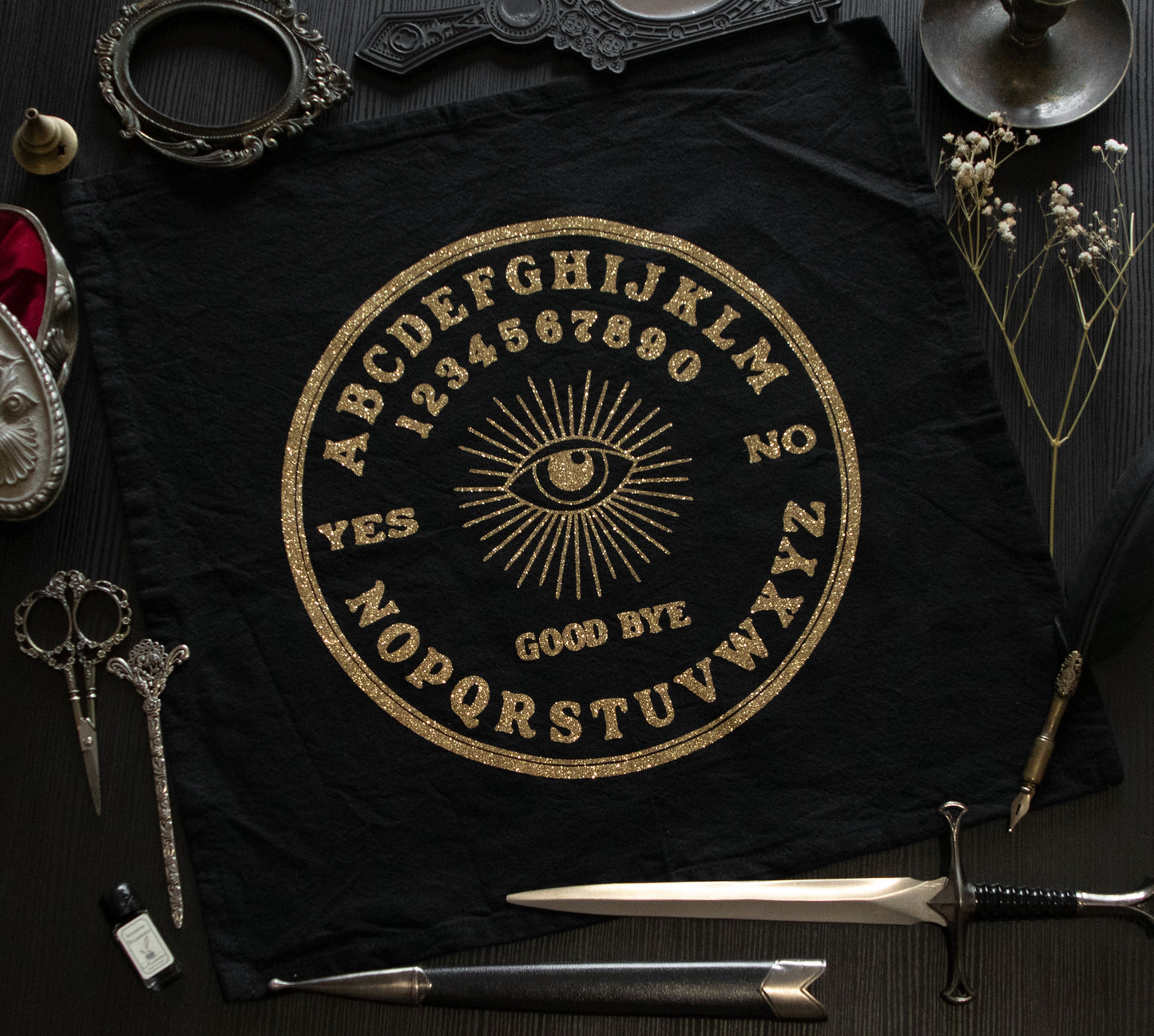 Ouija board Pendulum Altar Cloth (Gold version)