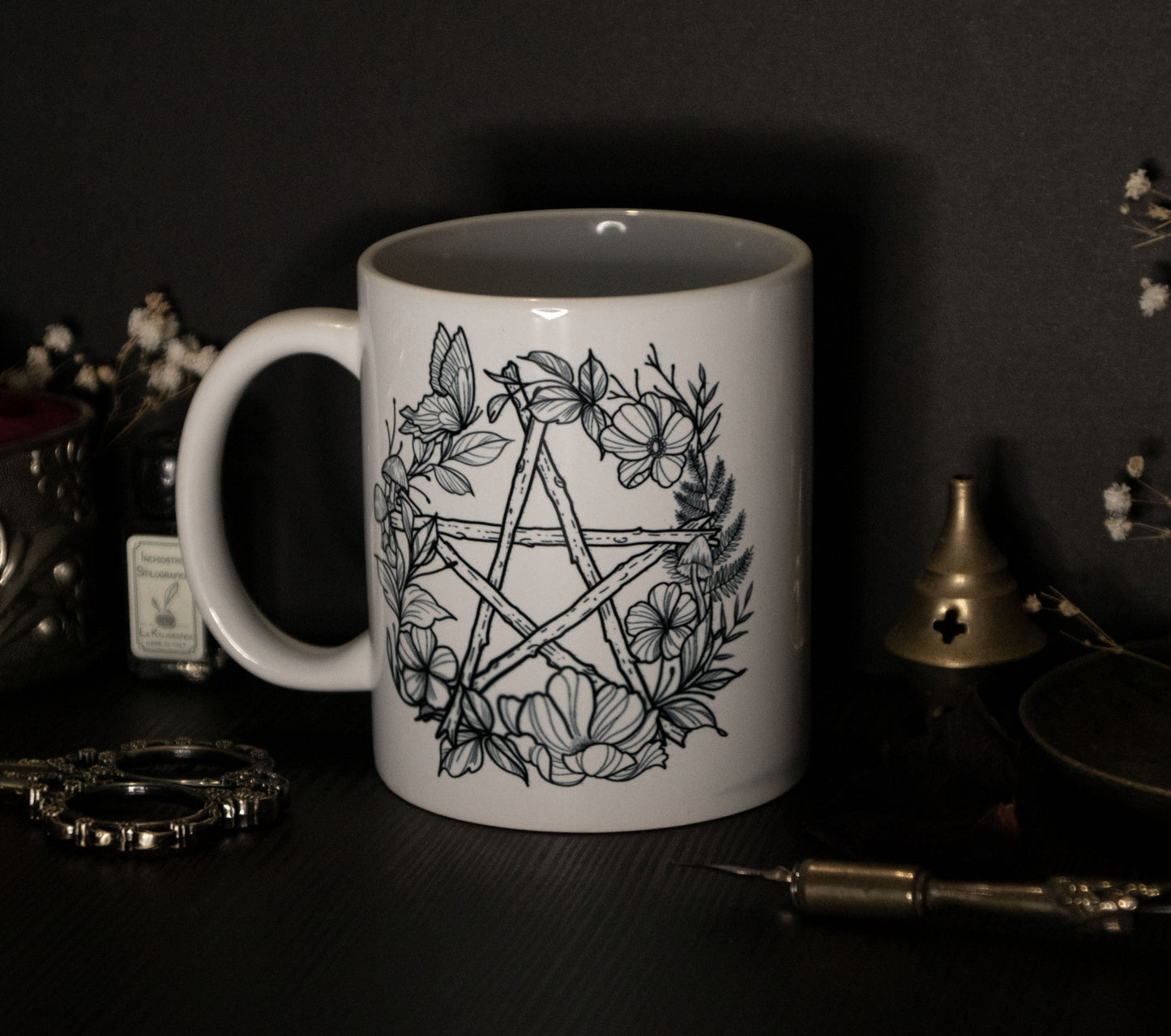 Witch mug with pentacles