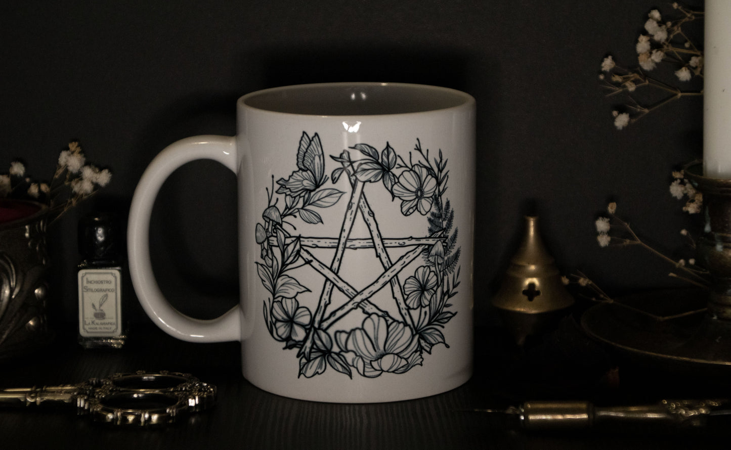 Witch mug with pentacles