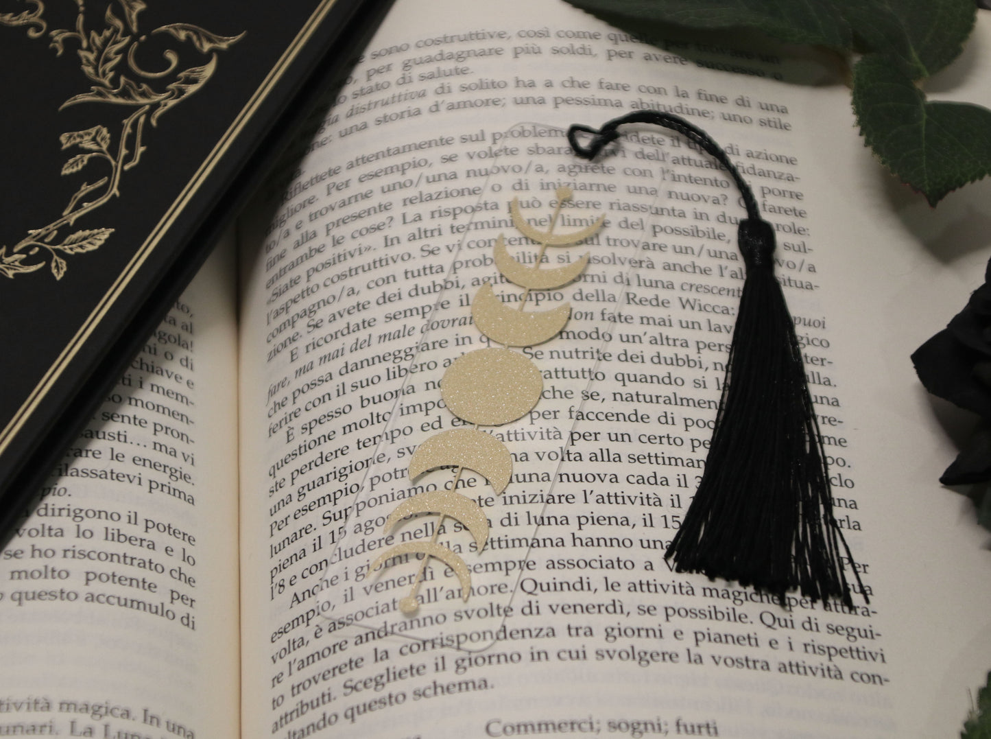 Bookmarks with Moon phases gold