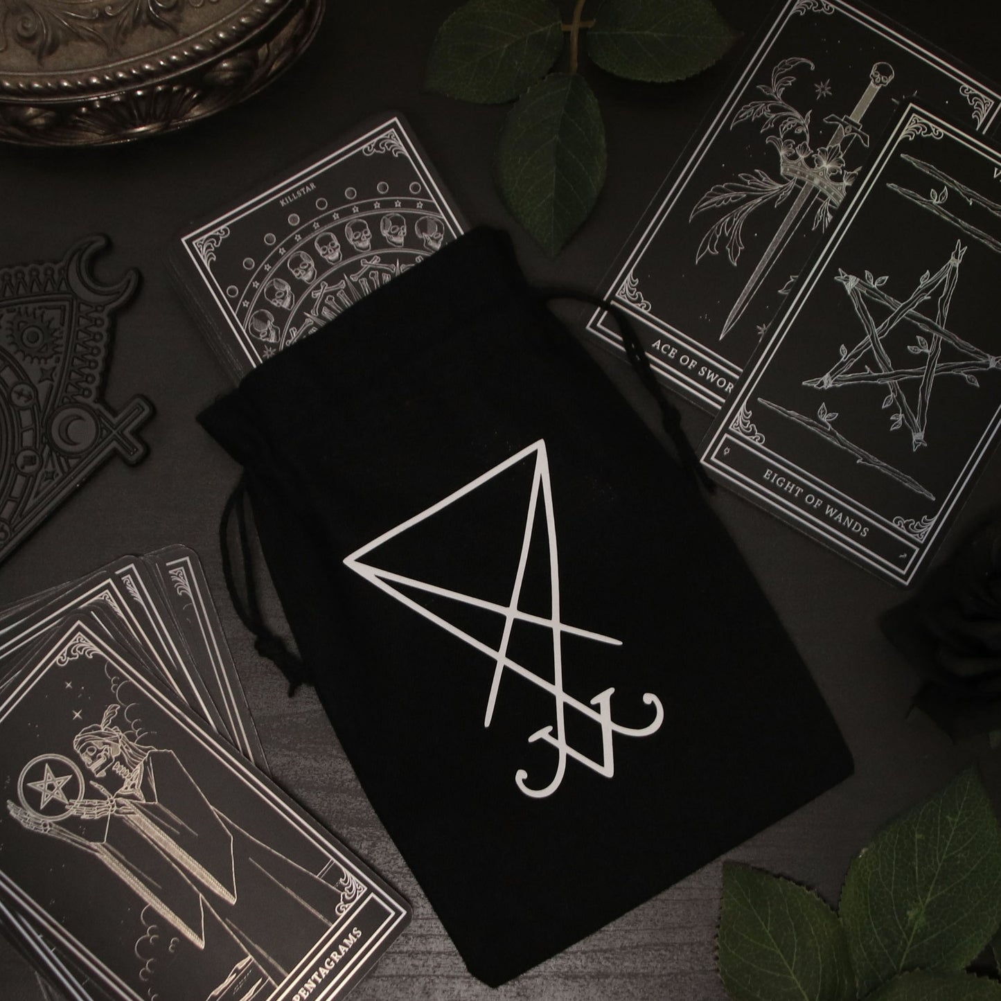 Tarot bag with Lucifer sigil