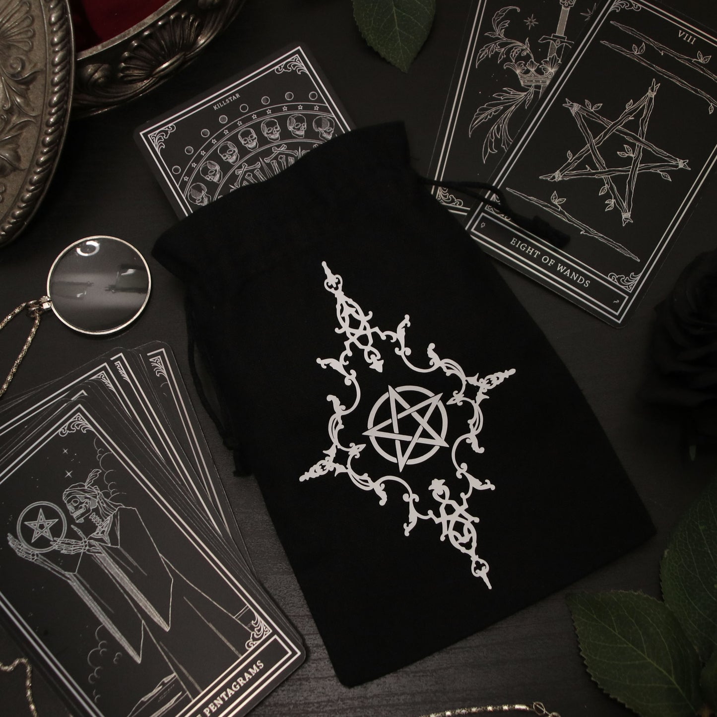 Tarot bag with pentacles