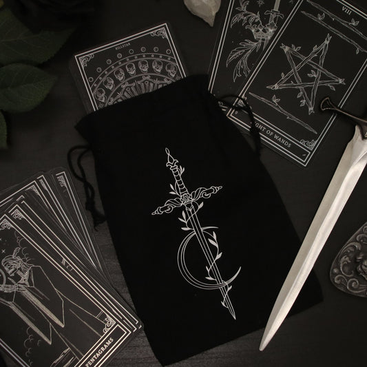 Tarot bag with Sword and moon