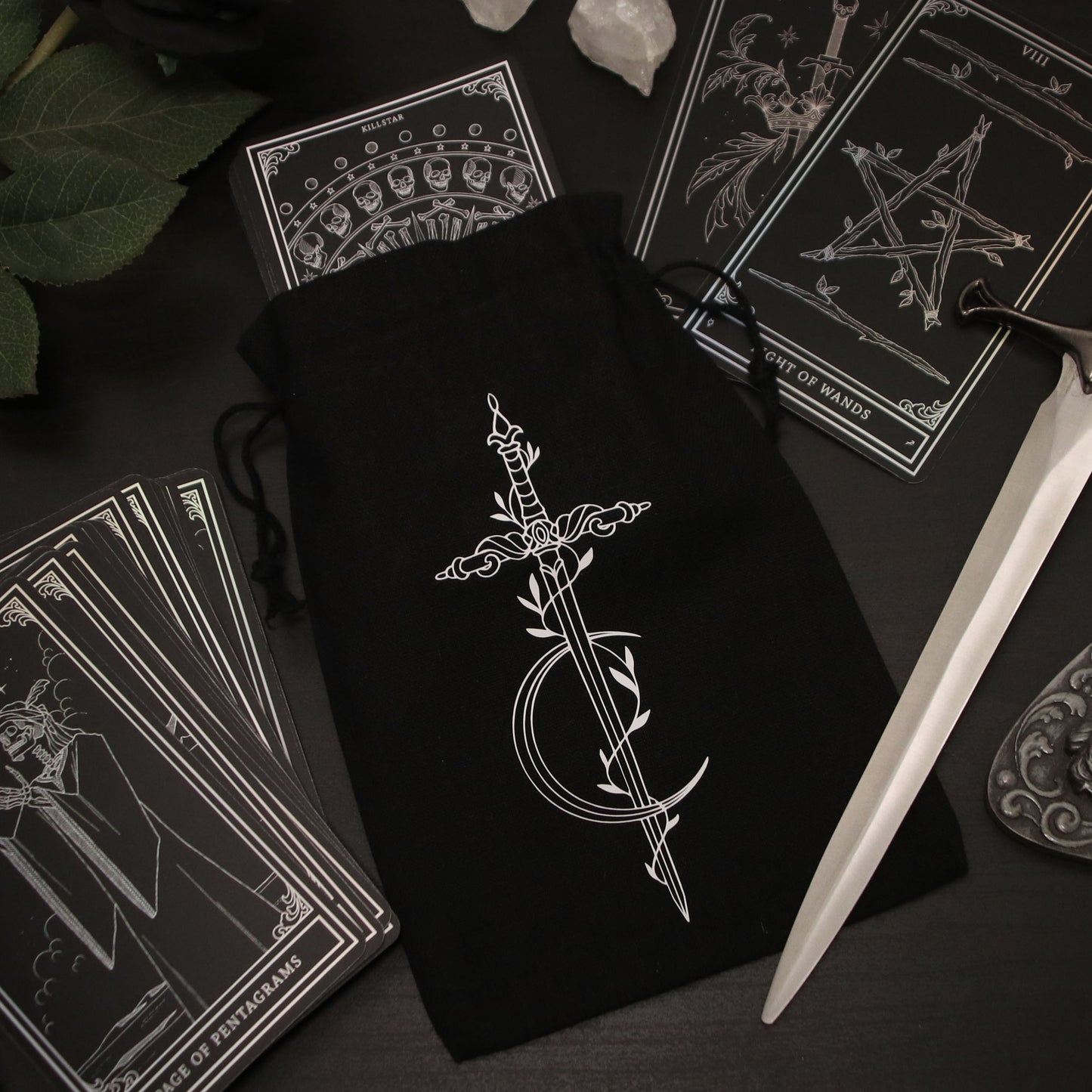 Tarot bag with Sword and moon